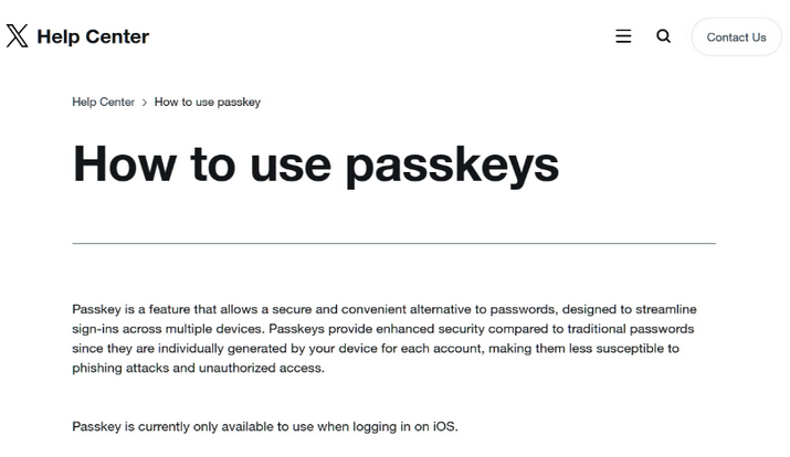 始兴苹果维修店铺分享iOS用户如何通过通行密钥(Passkey)登录 